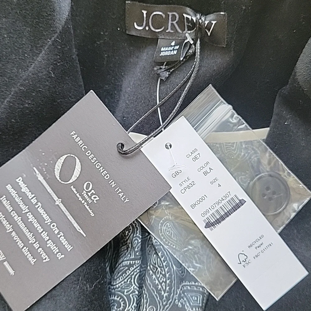 J Crew Madelyn blazer in velvet CP832 Size 4 NWT Office Cocktail